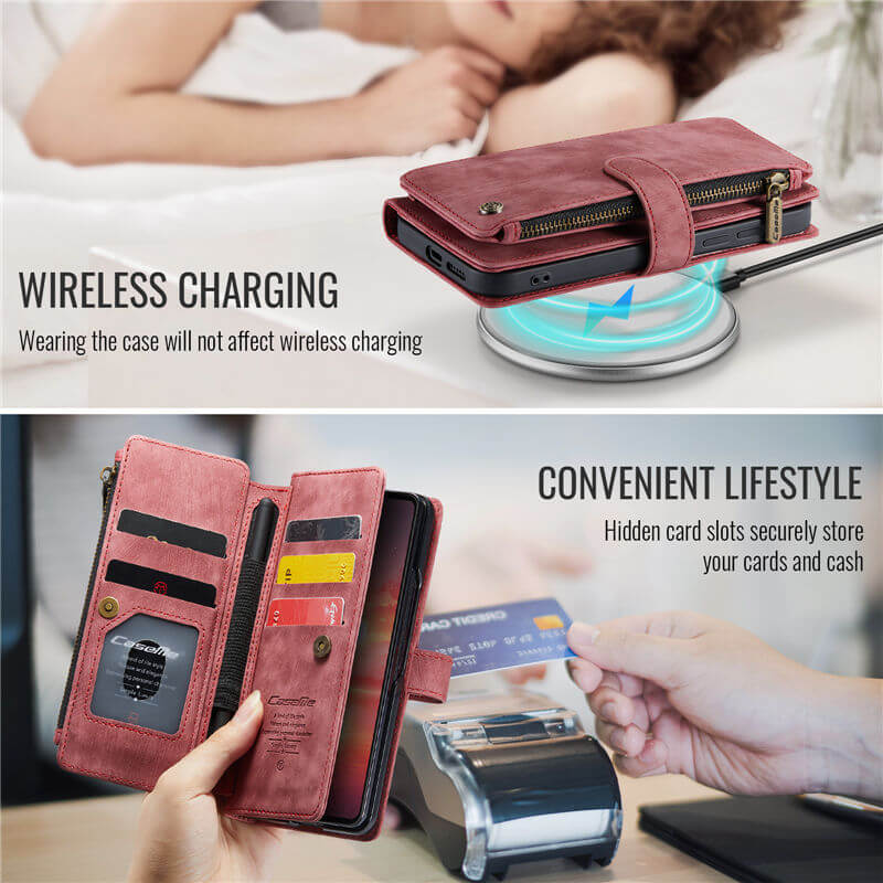 CaseMe Samsung Galaxy Z Fold7 Wallet Case with Wrist Strap