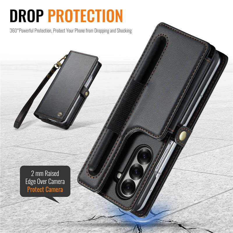 CaseMe Samsung Galaxy Z Fold7 Wallet RFID Blocking Kickstand Case