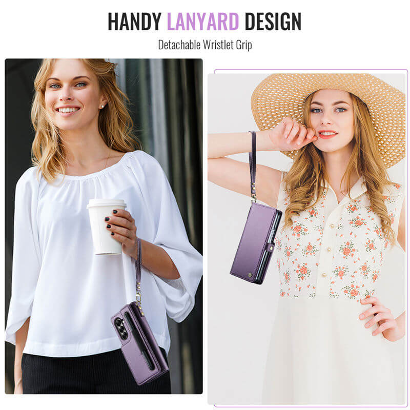 CaseMe Samsung Galaxy Z Fold7 Wallet RFID Blocking Kickstand Case