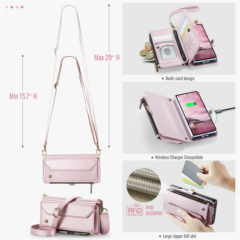 CaseMe Samsung Galaxy Z Fold7 Wallet RFID Blocking Crossbody Case