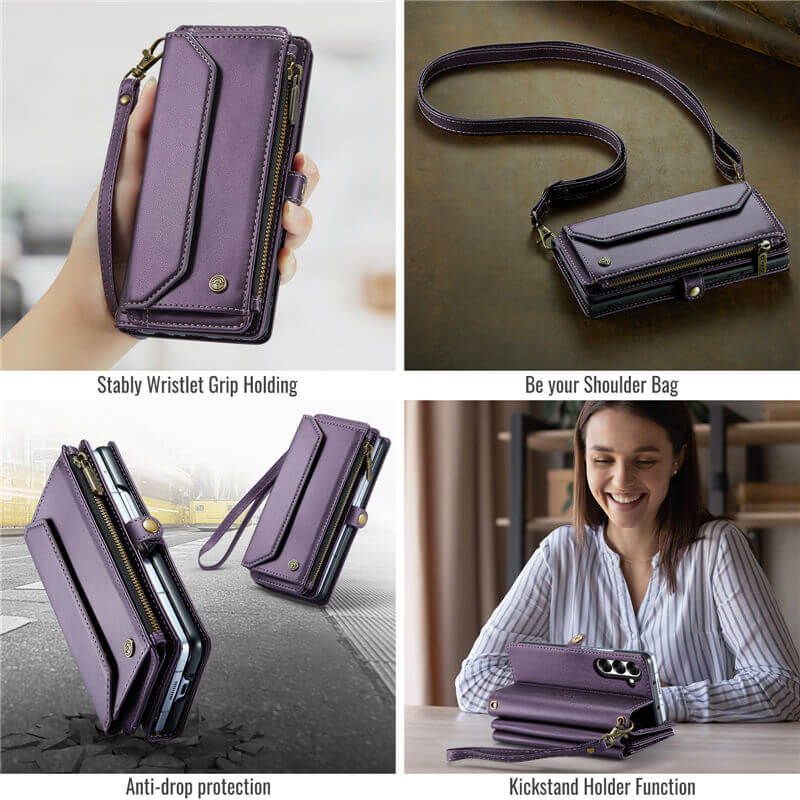CaseMe Samsung Galaxy Z Fold7 Wallet RFID Blocking Crossbody Case