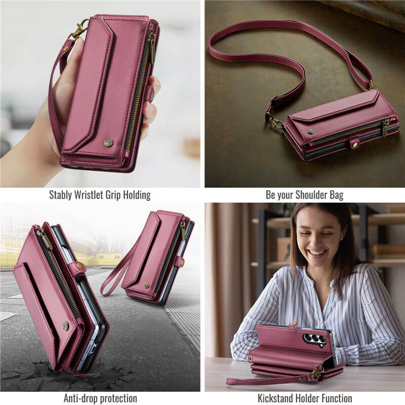 CaseMe Samsung Galaxy Z Fold7 Wallet RFID Blocking Crossbody Case