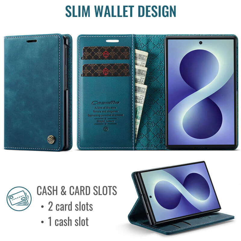 CaseMe Samsung Galaxy Z Fold 8 Magnetic Wallet Case with RFID Blocking
