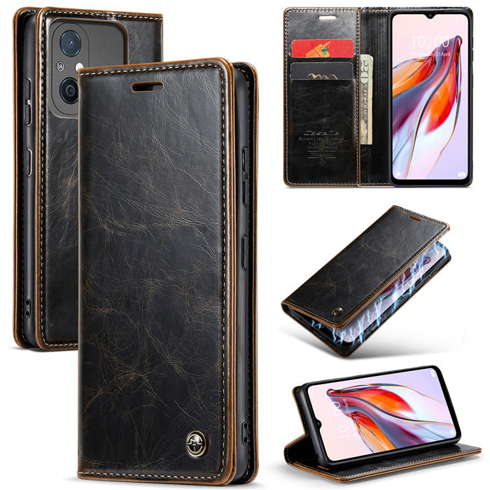 CaseMe Xiaomi Redmi 11A/12C Wallet Luxury Leather Case Coffee - Click Image to Close