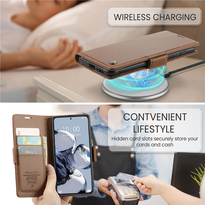 CaseMe Xiaomi 12T/12T Pro Wallet RFID Blocking Magnetic Buckle Case