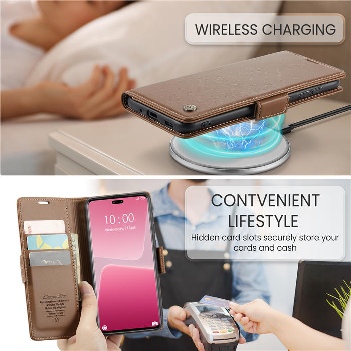 CaseMe Xiaomi 13 Lite Wallet RFID Blocking Magnetic Buckle Case