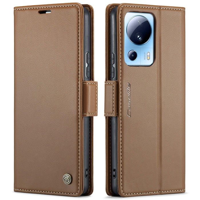 CaseMe Xiaomi 13 Lite Wallet RFID Blocking Magnetic Buckle Case