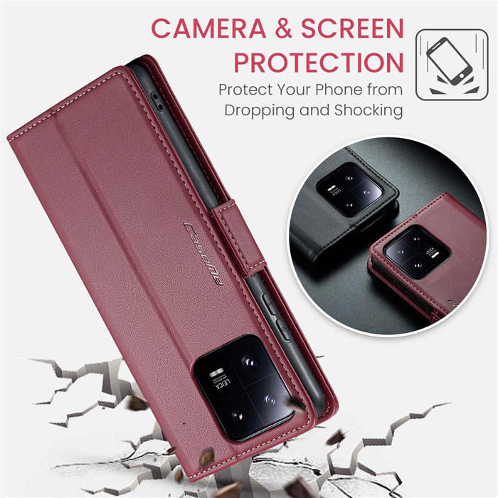 CaseMe Xiaomi 13 Pro Wallet RFID Blocking Magnetic Buckle Case