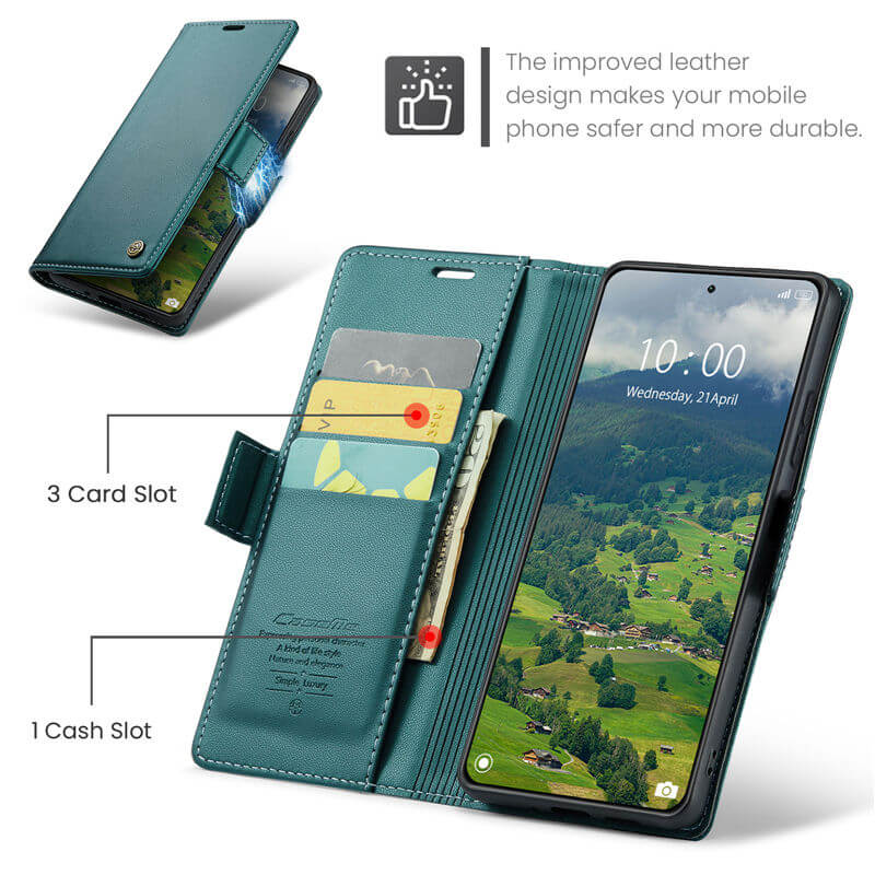 CaseMe Xiaomi 14 Wallet RFID Blocking Case