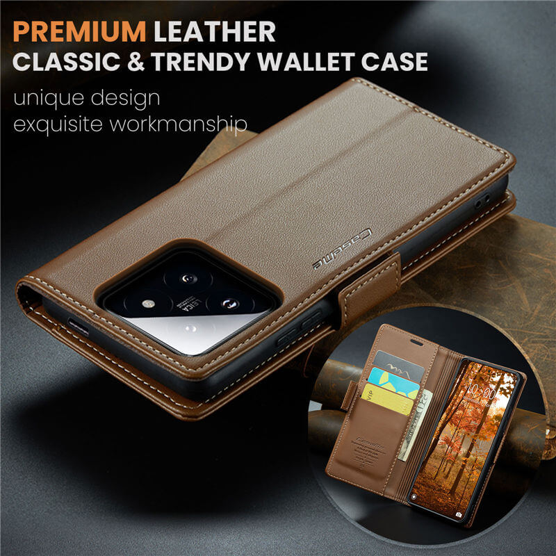 CaseMe Xiaomi 14 Pro Wallet RFID Blocking Case