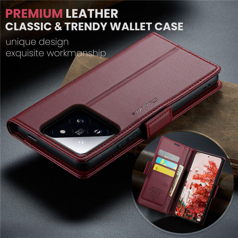 CaseMe Xiaomi 14 Pro Wallet RFID Blocking Case