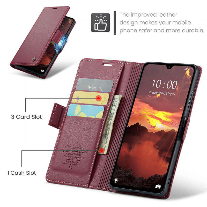 CaseMe Xiaomi Redmi 14C Wallet RFID Blocking Case