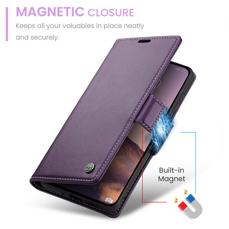 CaseMe Xiaomi 15T Pro Wallet RFID Blocking Magnetic Buckle Case