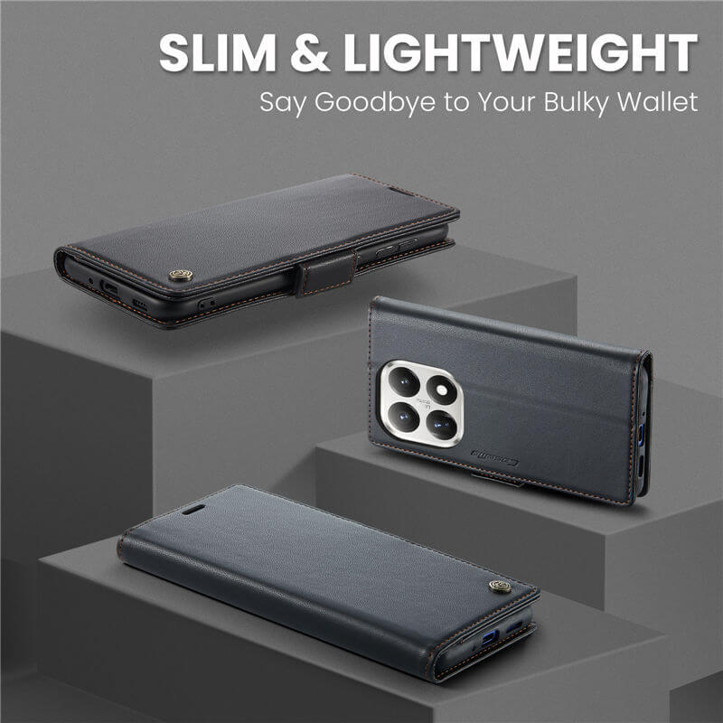 CaseMe Xiaomi 15T Wallet RFID Blocking Magnetic Buckle Case