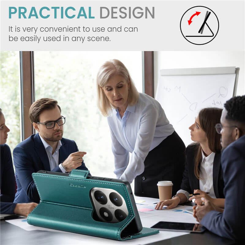 CaseMe Xiaomi 15T Wallet RFID Blocking Magnetic Buckle Case