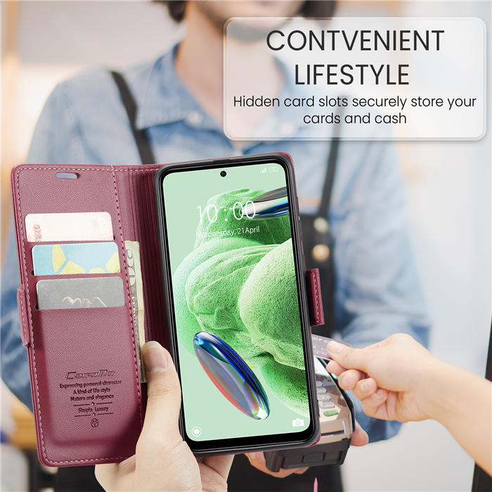 CaseMe Xiaomi POCO X5 5G Wallet RFID Blocking Magnetic Buckle Case