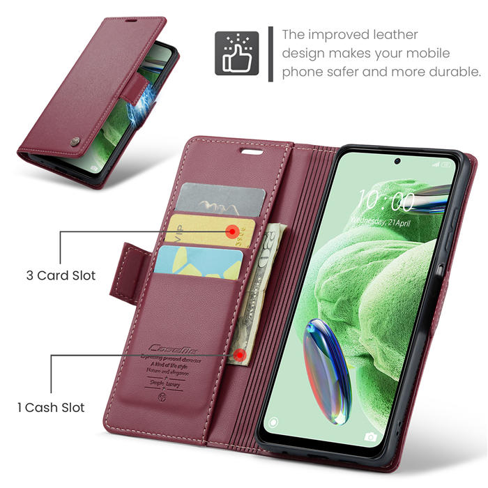 CaseMe Xiaomi POCO X5 5G Wallet RFID Blocking Magnetic Buckle Case