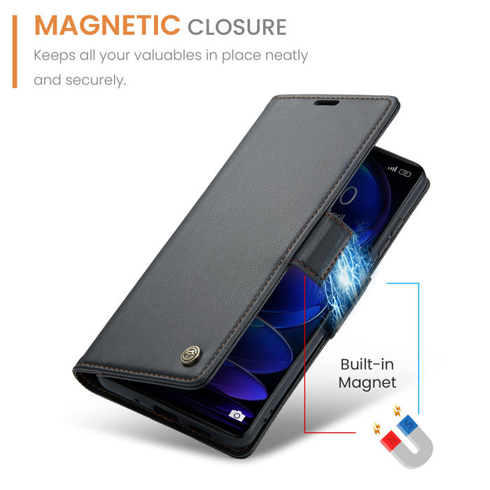 CaseMe Xiaomi POCO X5 Pro 5G Wallet RFID Blocking Magnetic Buckle Case