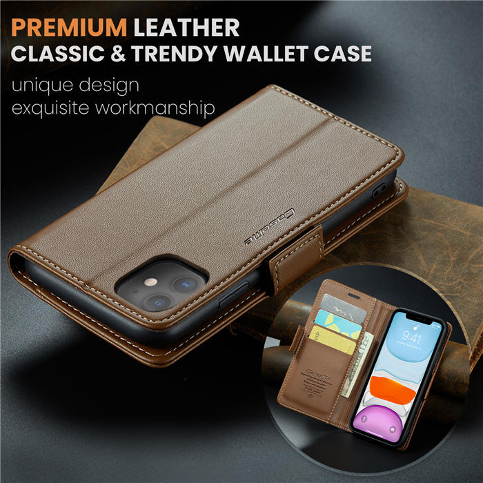 CaseMe iPhone 11 Wallet RFID Blocking Magnetic Buckle Case