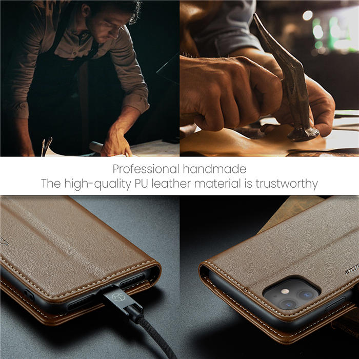 CaseMe iPhone 11 Wallet RFID Blocking Magnetic Buckle Case