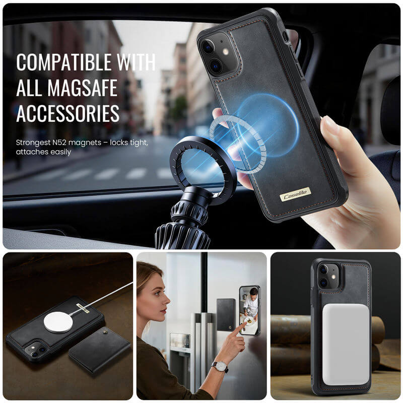 CaseMe iPhone 12 Pro Max 2-in-1 Magnetic Wallet Case