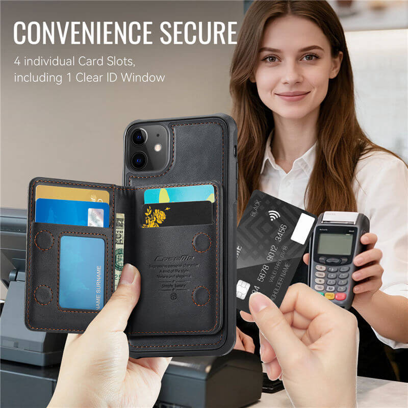 CaseMe iPhone 12 Pro Max 2-in-1 Magnetic Wallet Case