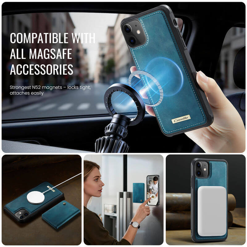 CaseMe iPhone 12 Pro Max 2-in-1 Magnetic Wallet Case