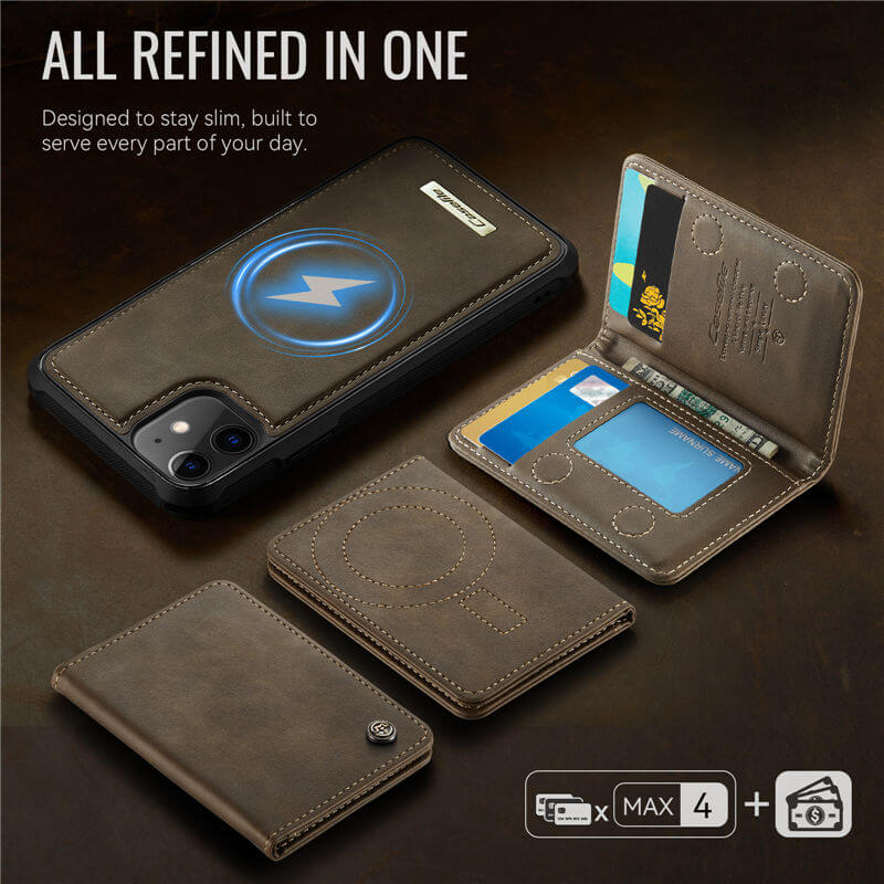 CaseMe iPhone 12 Pro Max 2-in-1 Magnetic Wallet Case