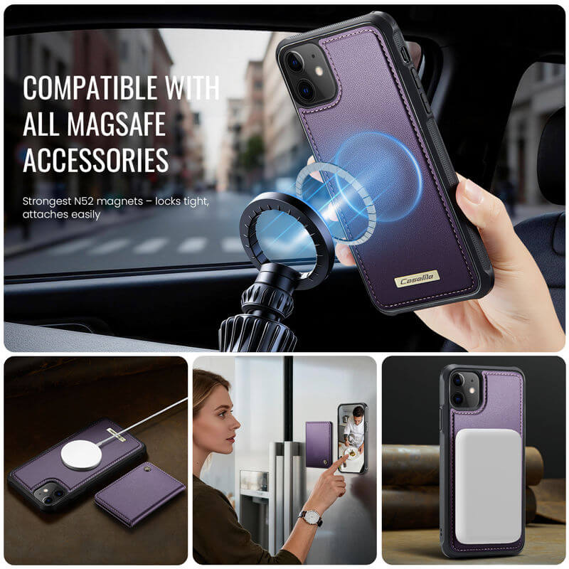 CaseMe iPhone 12 Pro Max 2-in-1 Magnetic Wallet Case