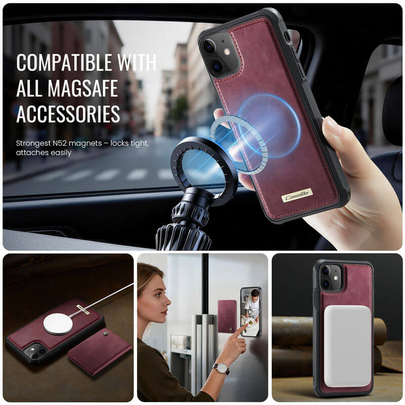 CaseMe iPhone 12 Pro Max 2-in-1 Magnetic Wallet Case