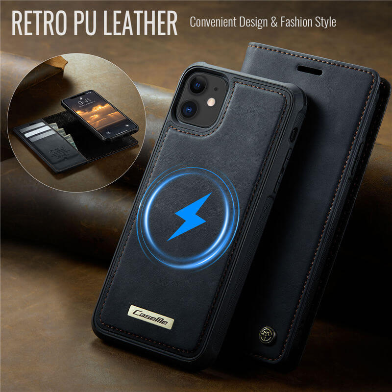 CaseMe iPhone 11 2-in-1 MagSafe Wallet Case with RFID Blocking