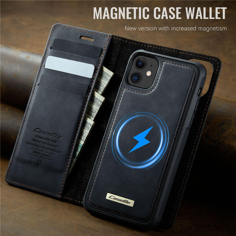 CaseMe iPhone 11 2-in-1 MagSafe Wallet Case with RFID Blocking