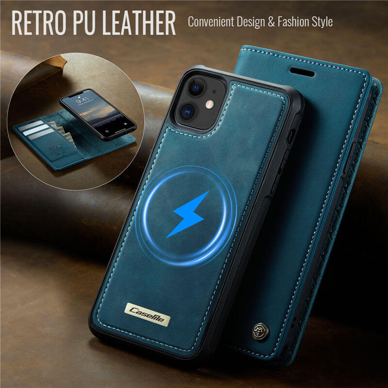 CaseMe iPhone 11 2-in-1 MagSafe Wallet Case with RFID Blocking