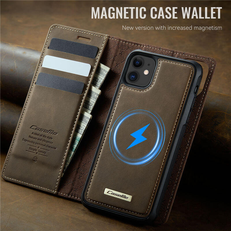 CaseMe iPhone 11 2-in-1 MagSafe Wallet Case with RFID Blocking