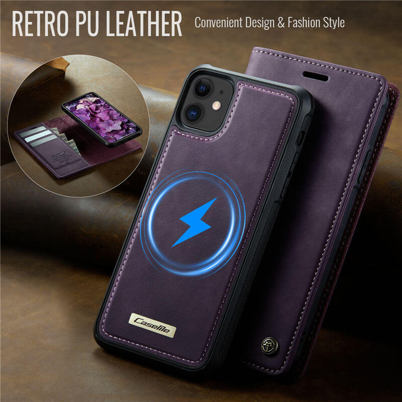 CaseMe iPhone 11 2-in-1 MagSafe Wallet Case with RFID Blocking