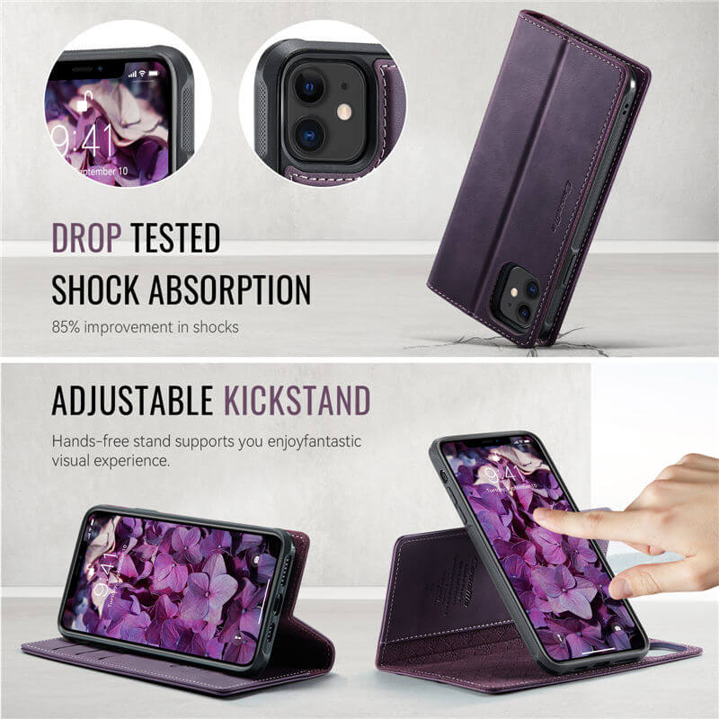 CaseMe iPhone 11 2-in-1 MagSafe Wallet Case with RFID Blocking