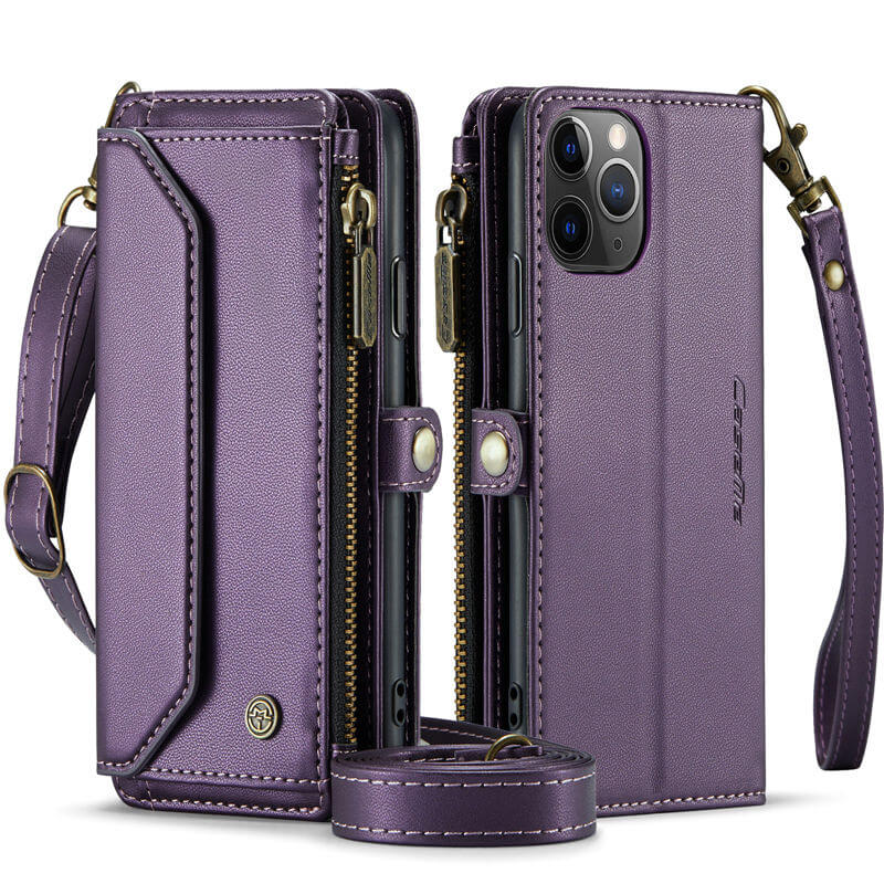 CaseMe iPhone 11 Pro Wallet RFID Blocking Crossbody Phone Case