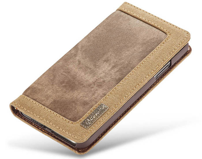 CaseMe iPhone 11 Pro Max Canvas Leather Wallet Magnetic Flip Stand Case
