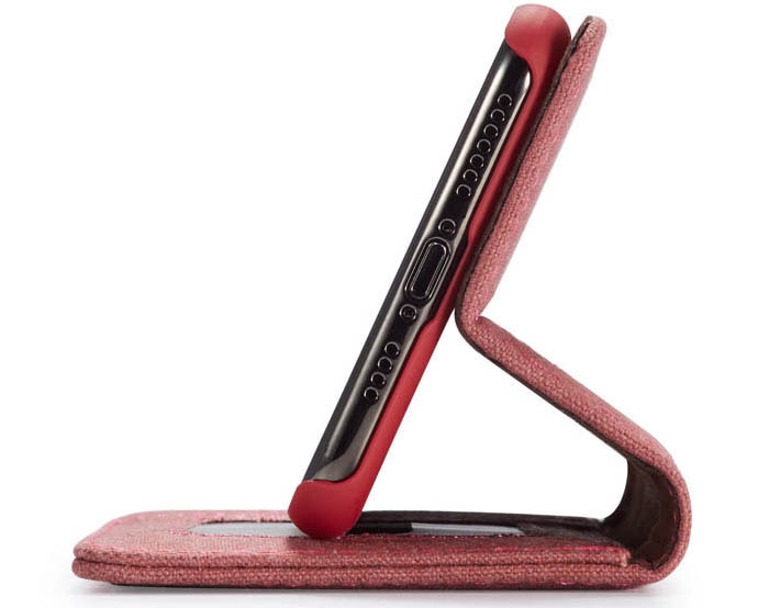 CaseMe iPhone 11 Pro Canvas Leather Wallet Magnetic Flip Stand Case