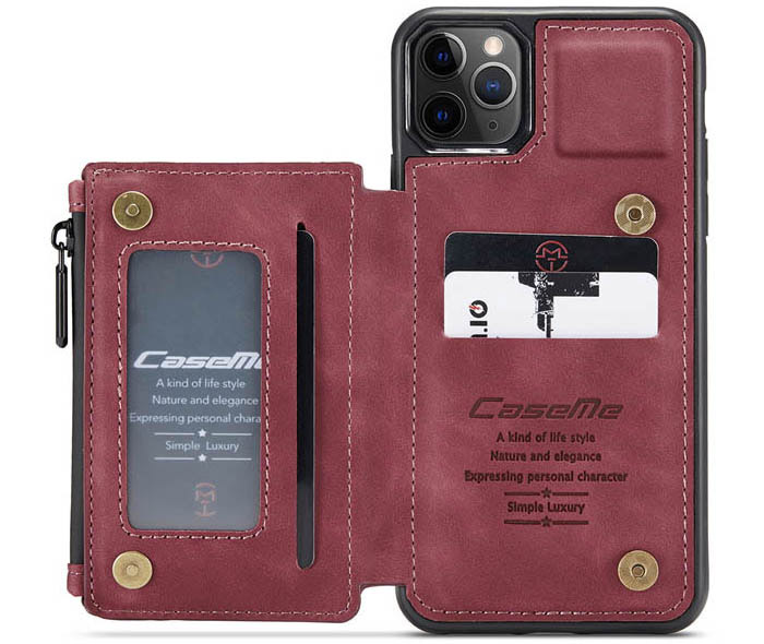 CaseMe iPhone 11 Pro Zipper Pocket Card Slots Case