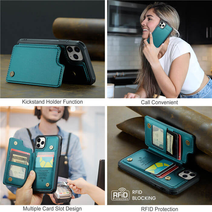 CaseMe iPhone 11 Pro Max RFID Blocking Card Holder Case