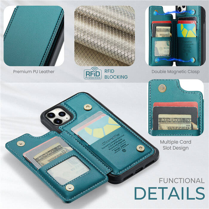 CaseMe iPhone 11 Pro Max RFID Blocking Card Holder Case