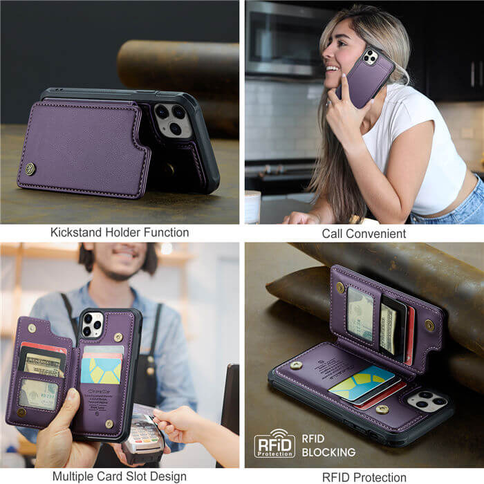 CaseMe iPhone 11 Pro Max RFID Blocking Card Holder Case