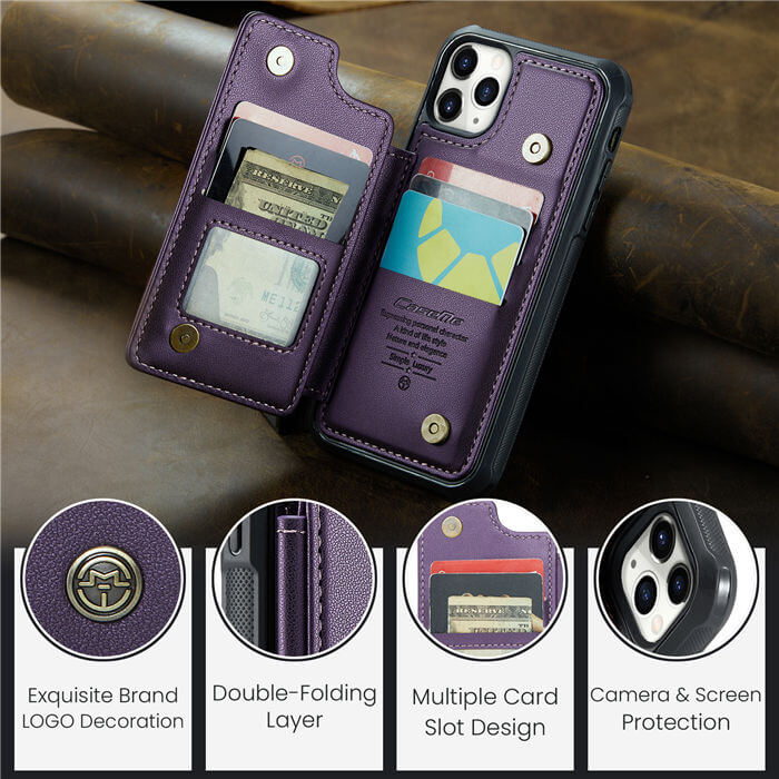 CaseMe iPhone 11 Pro Max RFID Blocking Card Holder Case