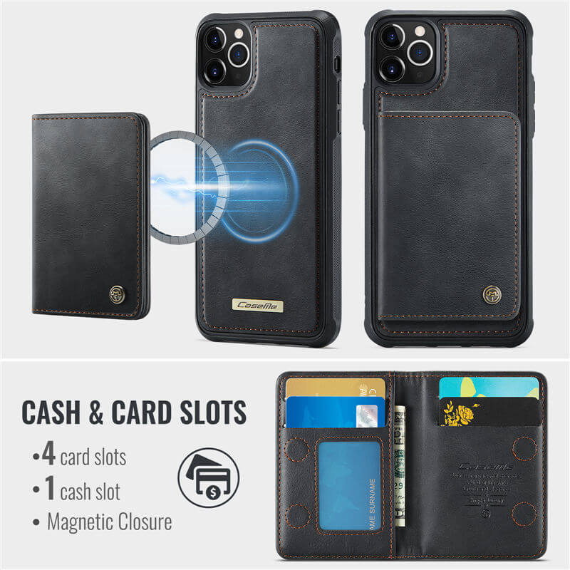 CaseMe iPhone 12 Pro Max 2-in-1 Magnetic Wallet Case