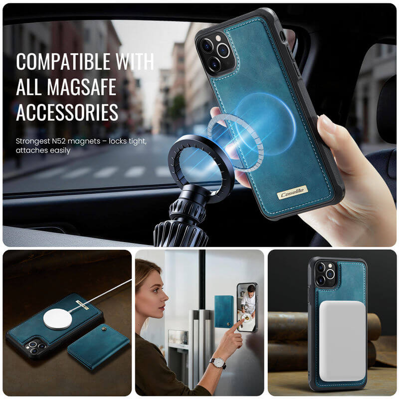 CaseMe iPhone 12 Pro Max 2-in-1 Magnetic Wallet Case
