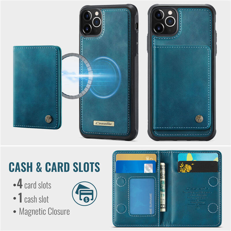 CaseMe iPhone 12 Pro Max 2-in-1 Magnetic Wallet Case