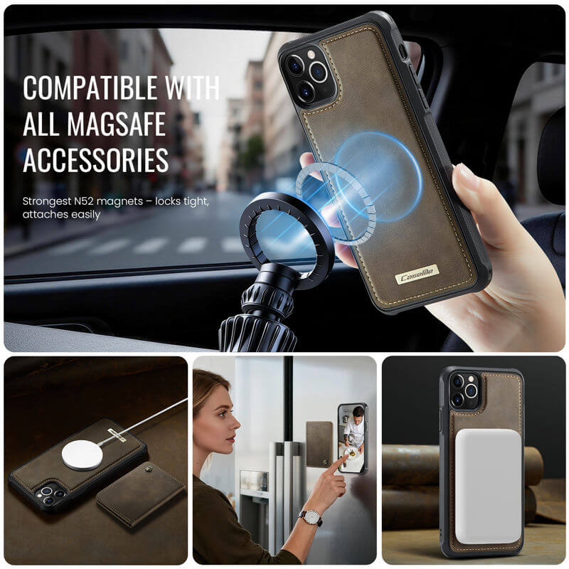 CaseMe iPhone 12 Pro Max 2-in-1 Magnetic Wallet Case