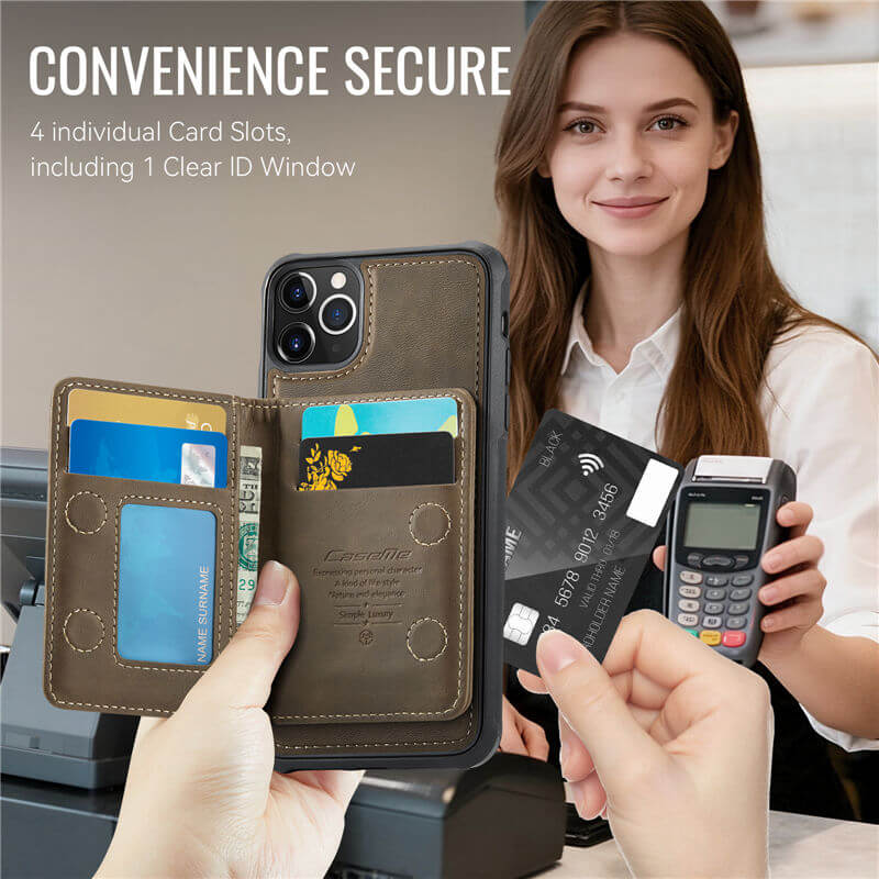 CaseMe iPhone 12 Pro Max 2-in-1 Magnetic Wallet Case