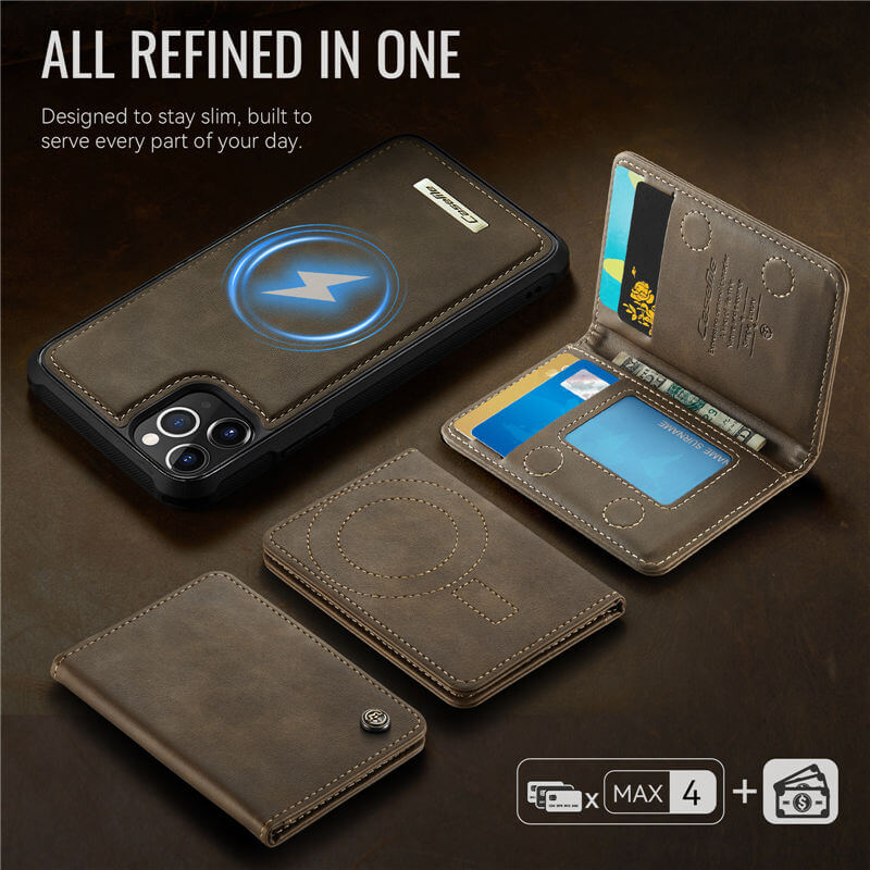 CaseMe iPhone 12 Pro Max 2-in-1 Magnetic Wallet Case